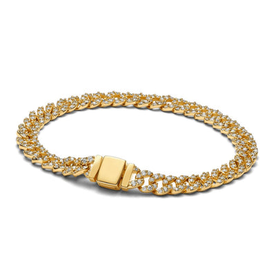 Studded Cuban Bracelet | Gold