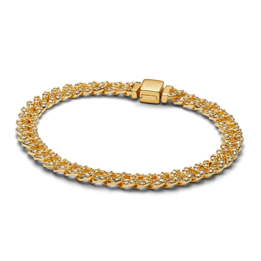 Studded Cuban Bracelet | Gold