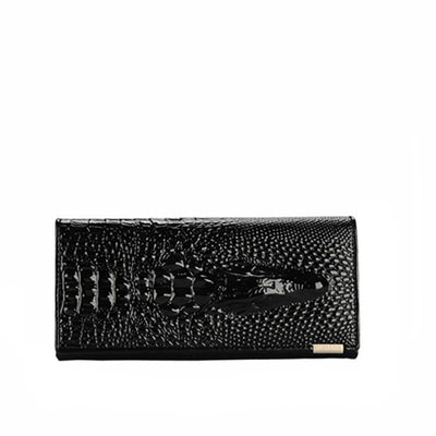 Caroline - Luxury Crocodile Embossed Leather Wallet for Women