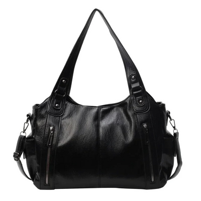 Oma - Large Capacity Double Zip Shoulder Bag