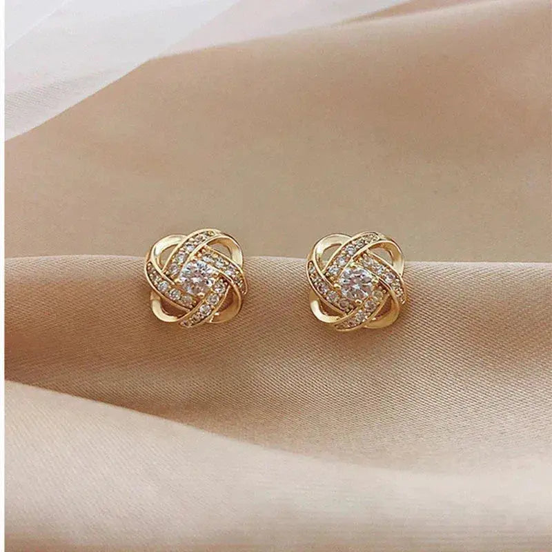 spiral flower earrings