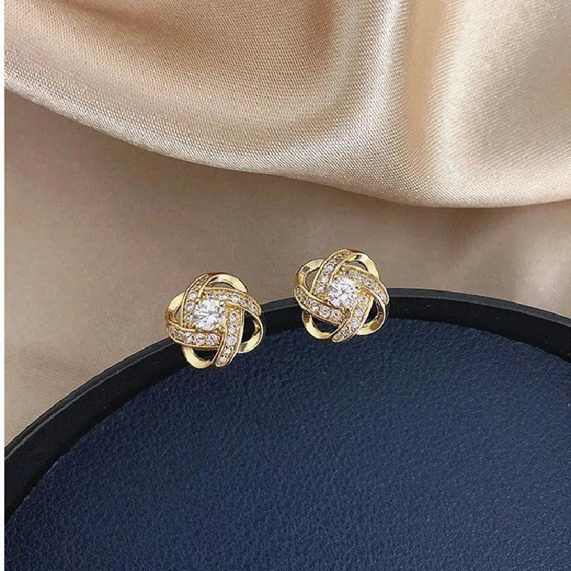 spiral flower earrings