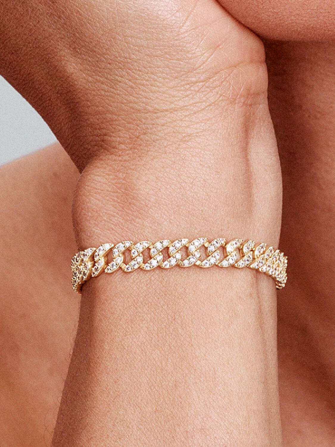 Studded Cuban Bracelet | Gold