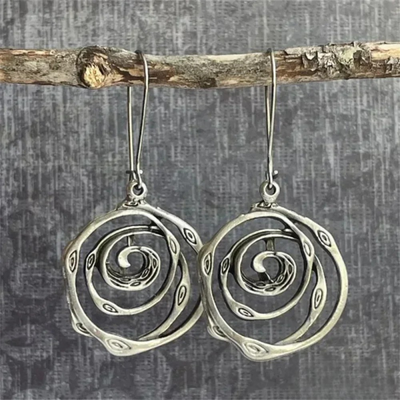 Lori - Sky Blue Spiral Earrings 