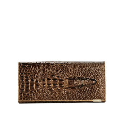 Caroline - Luxury Crocodile Embossed Leather Wallet for Women