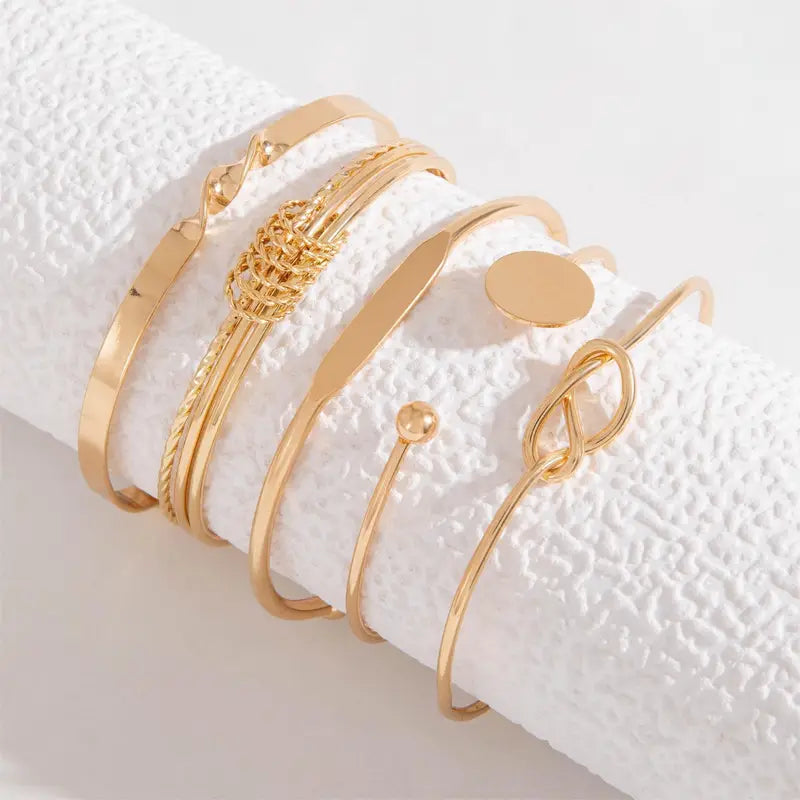 Elegance Linked Bracelet Set | Gold