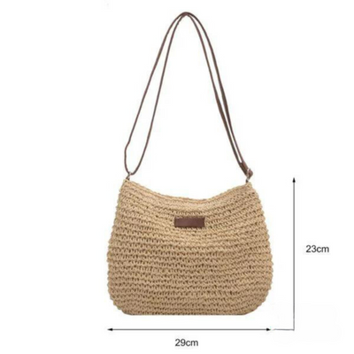 Mary - Retro Straw Crossbody Bag