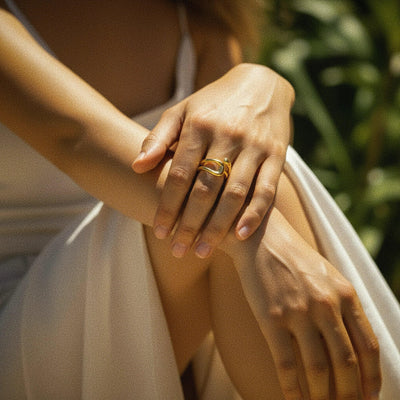 خاتم برنيك المفتوح من الذهب