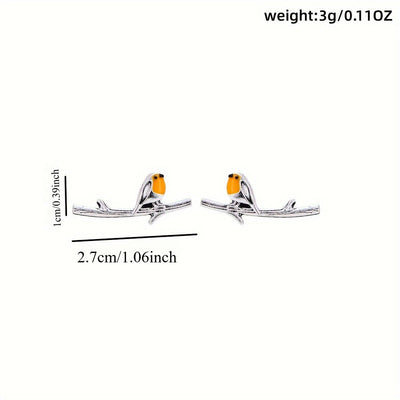 أقراط طيور كرتونية