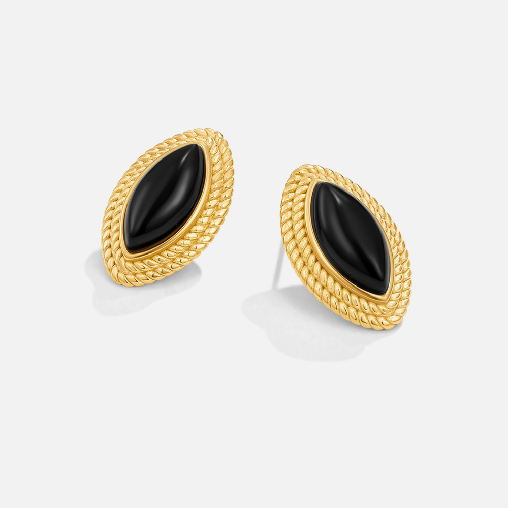Madison Schwarz gold earrings