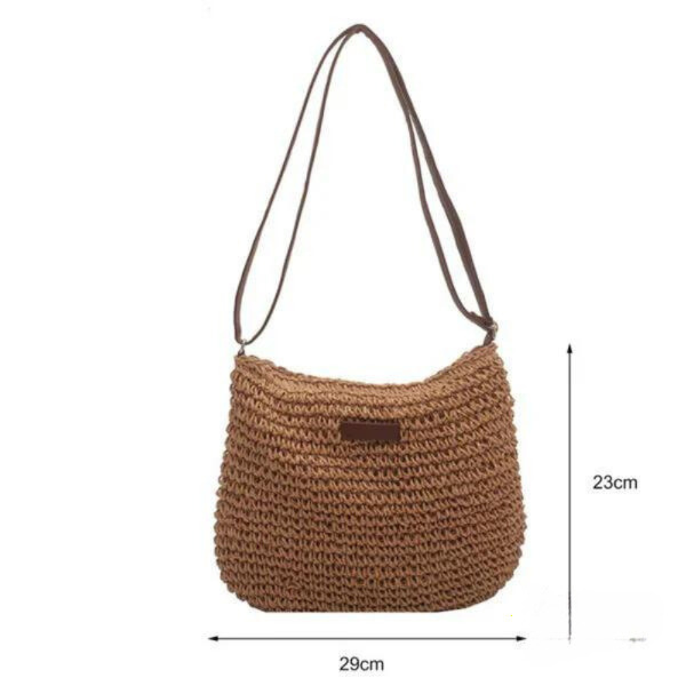 Mary - Retro Straw Crossbody Bag