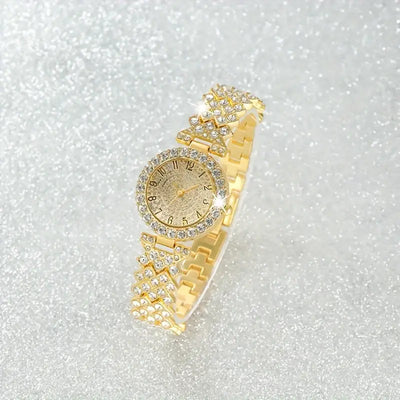 Lux Radiance Gold Watch and Bracelet Set | Gold
