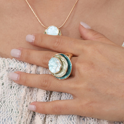 Bohemian Triple Layered Enamel Ring