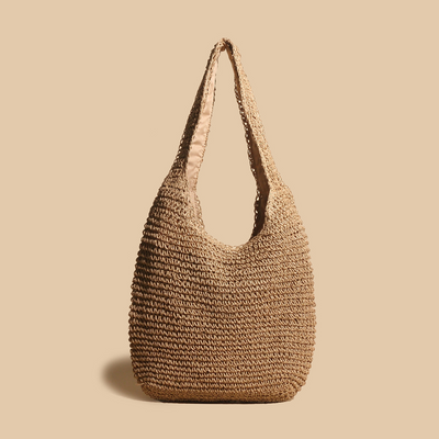 Valeria - Shoulder bag made of woven rattan straw 