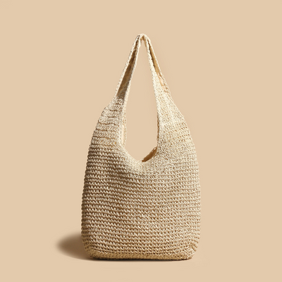 Valeria - Shoulder bag made of woven rattan straw 