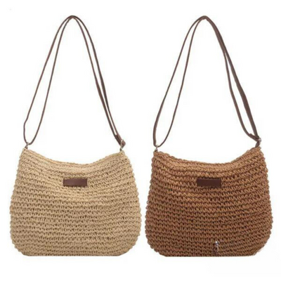 Mary - Retro Straw Crossbody Bag