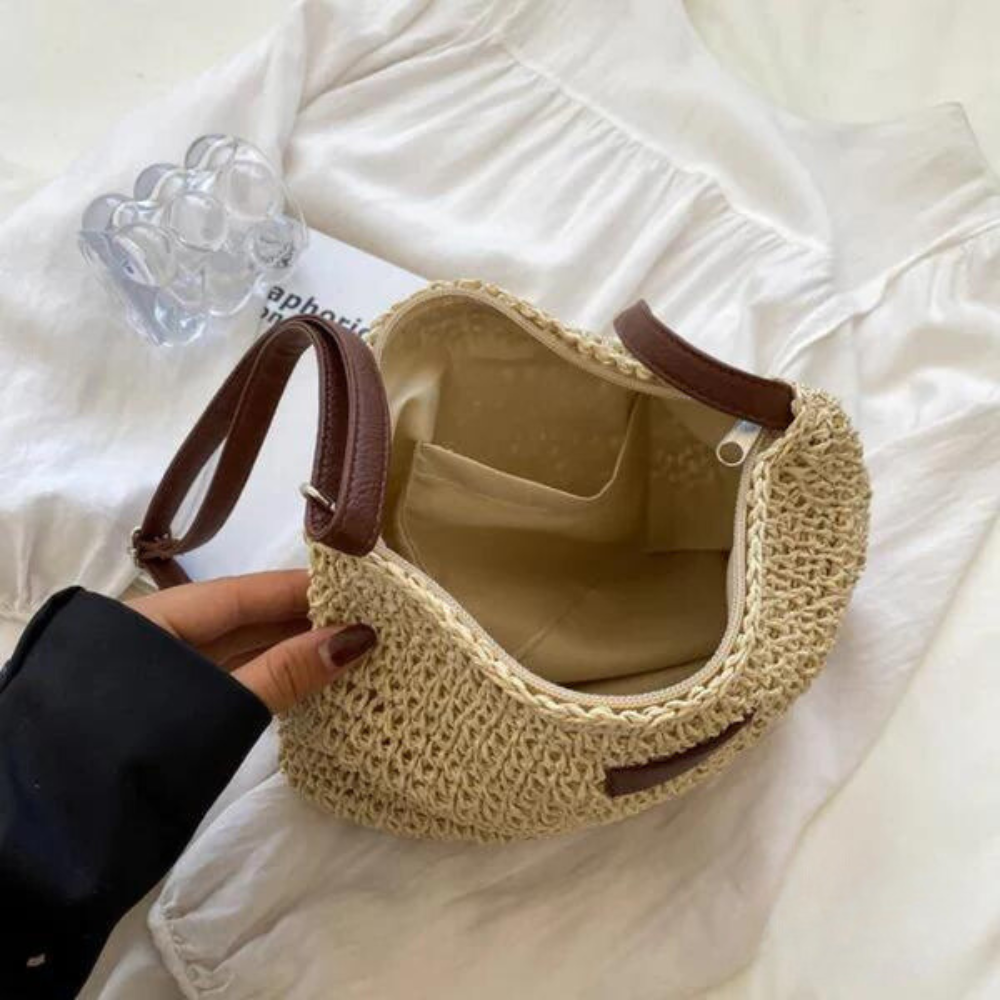 Mary - Retro Straw Crossbody Bag