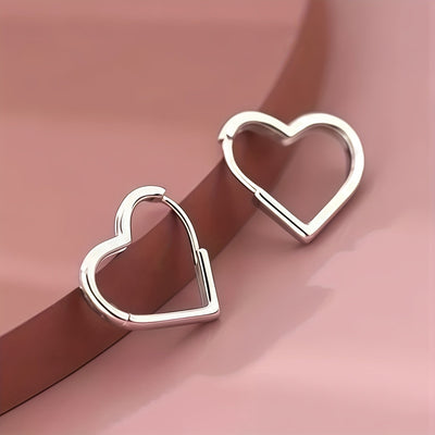 أقراط قلب ذهبي من الفولاذ المقاوم للصدأ