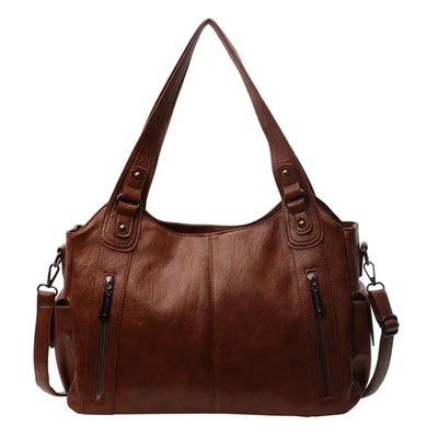 Oma - Large Capacity Double Zip Shoulder Bag