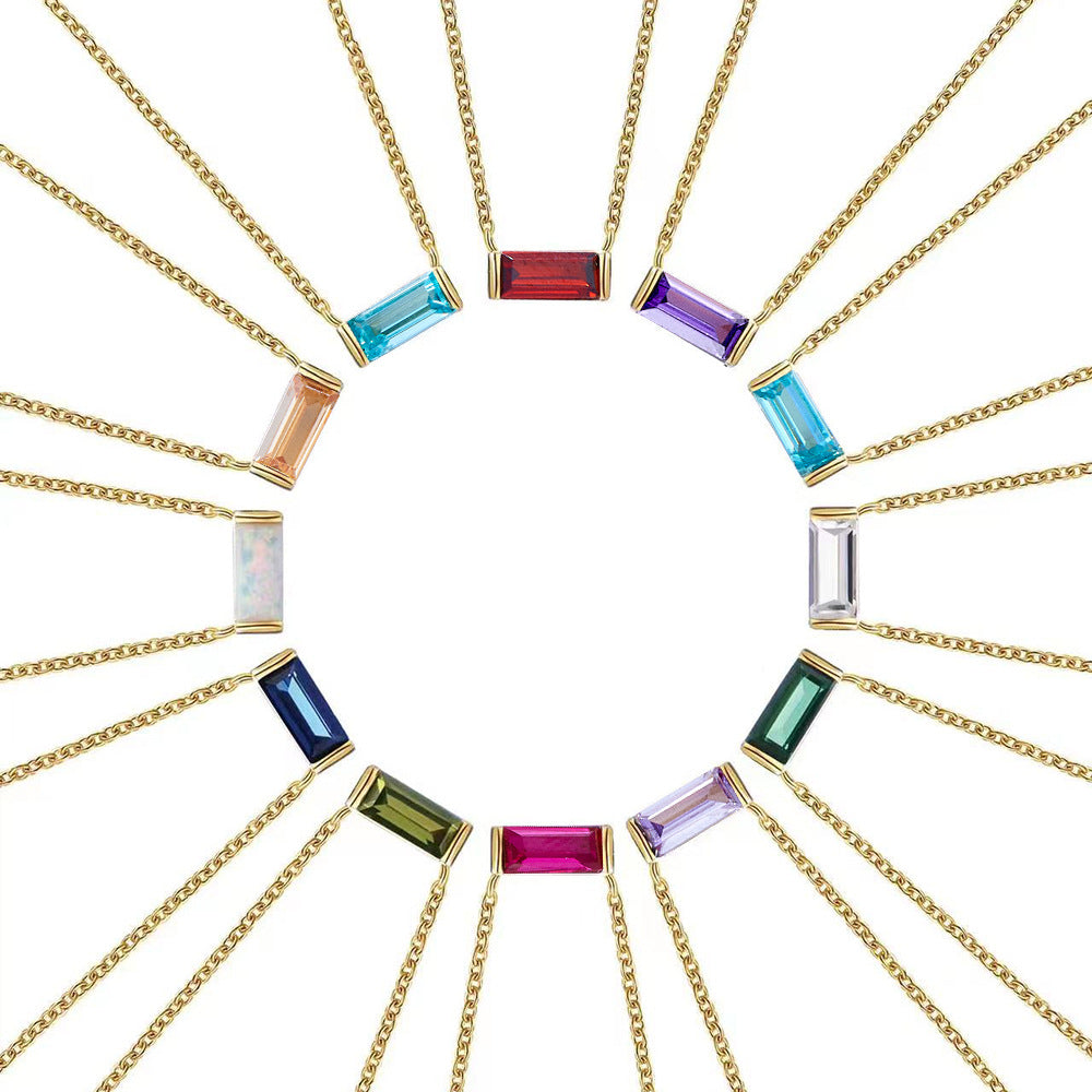 قلادة مع تعليقة حجر الميلاد بتصميم بسيط – مولينز