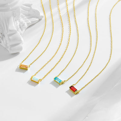 قلادة مع تعليقة حجر الميلاد بتصميم بسيط – مولينز