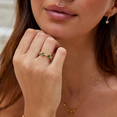 Glock - Clover Leaf Crystal Ring