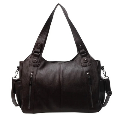 Oma - Large Capacity Double Zip Shoulder Bag