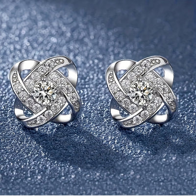 أقراط البرسيم الأرجواني بأربع أوراق