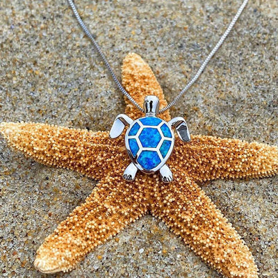 Opal Sea Turtle Jewelry Set 