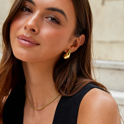 Mom Gold Dangle Earrings