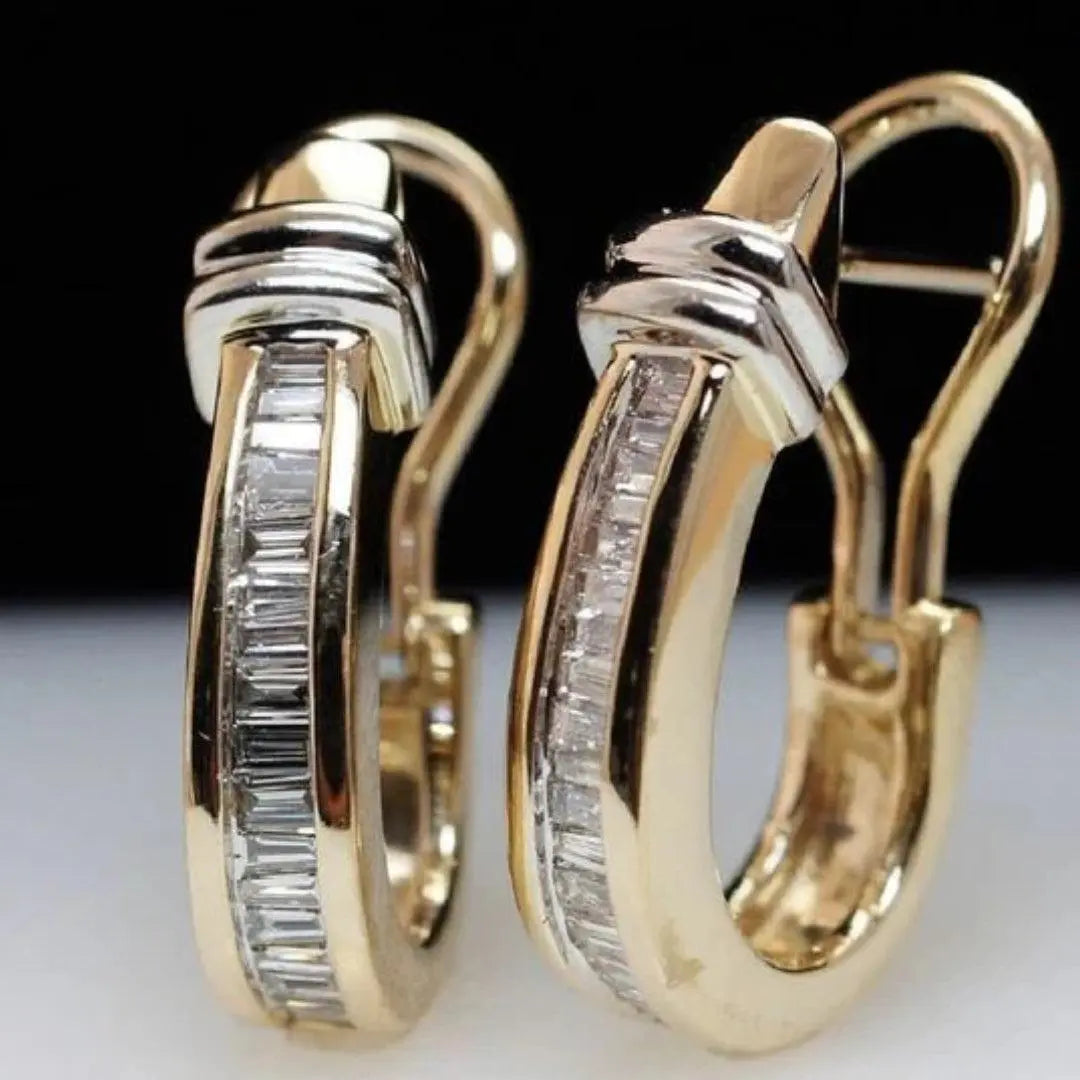 Antique gold and diamond earrings