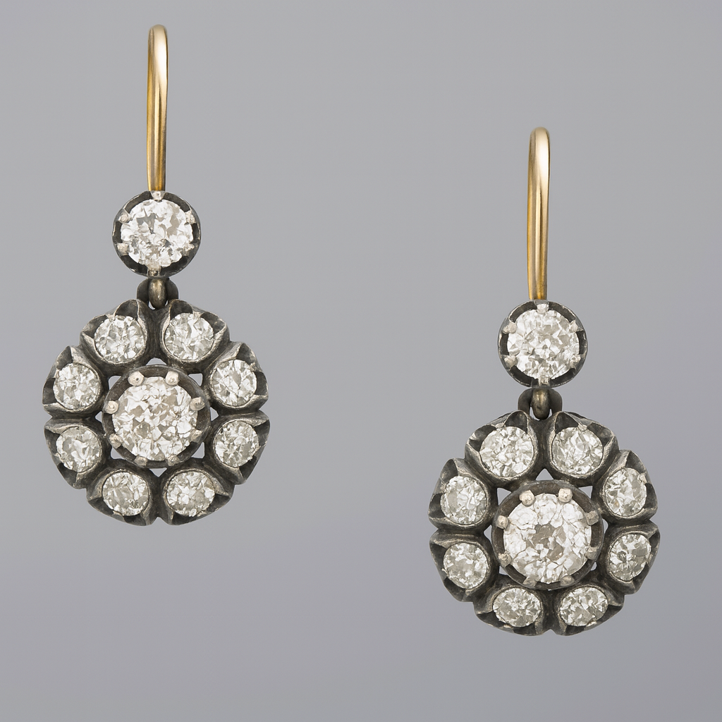 أقراط قطرة من الأحجار الكريمة العتيقة