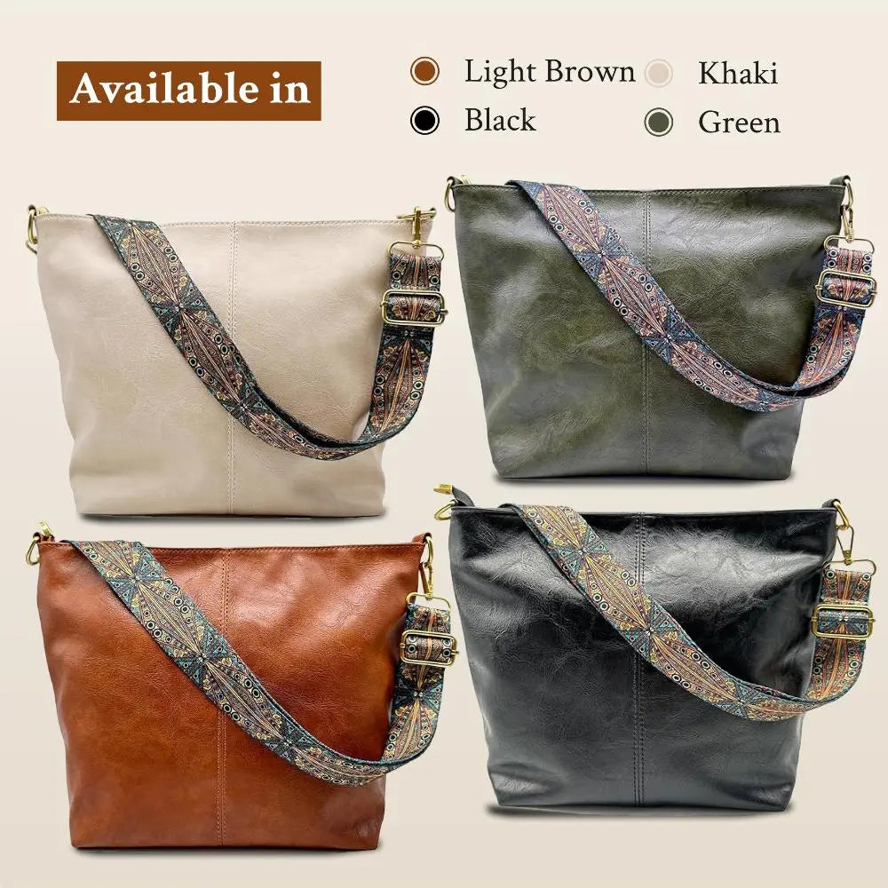 Alexis - Vintage Leather Bucket Bag for Everyday Use