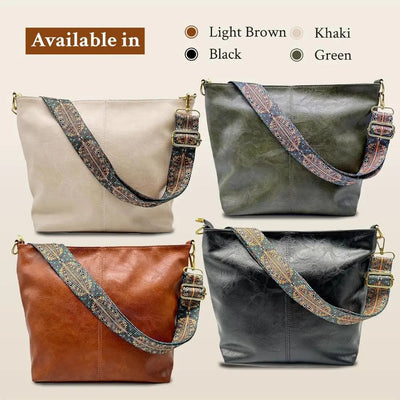 Alexis - Vintage Leather Bucket Bag for Everyday Use