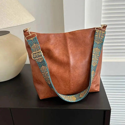 Alexis - Vintage Leather Bucket Bag for Everyday Use