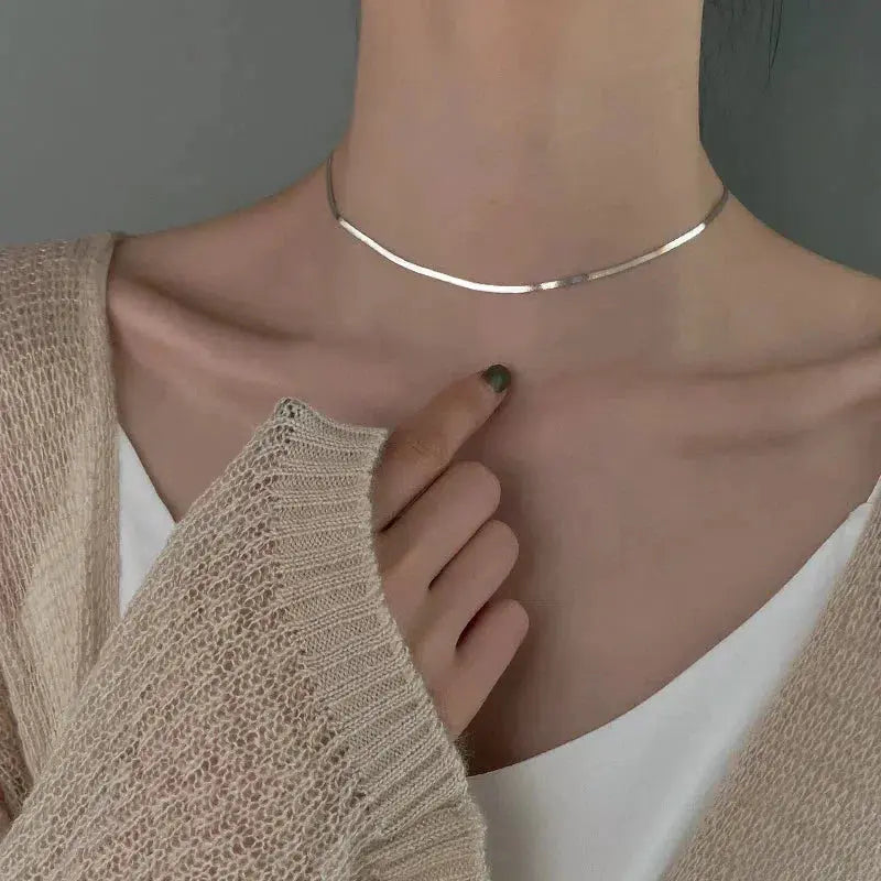 silver necklace