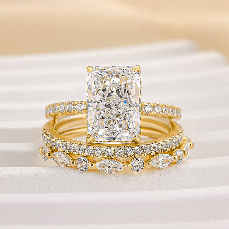 Jayli 3-Piece Wedding Ring Set | Gold