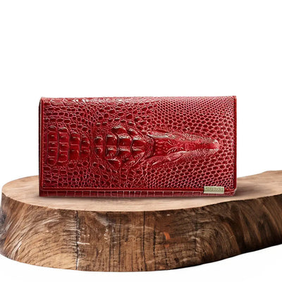 Caroline - Luxury Crocodile Embossed Leather Wallet for Women