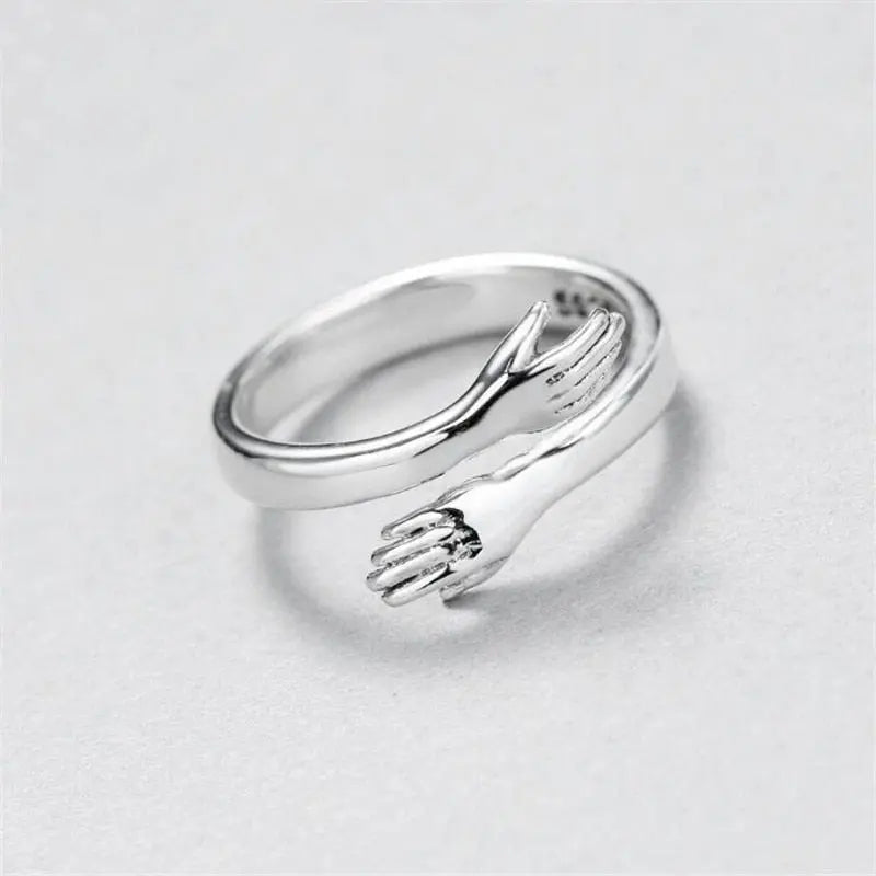 Adjustable silver ring 