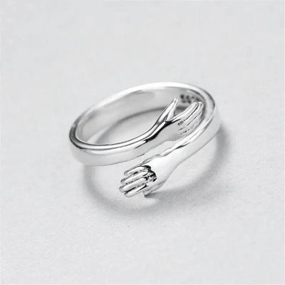 Adjustable silver ring 