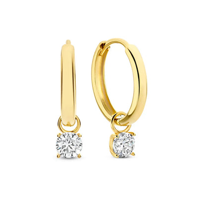 Moon Tear Stone Earrings | Gold