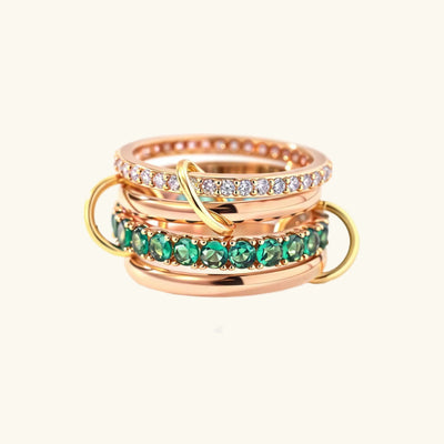 خاتم إيماني المكدس بالألماس