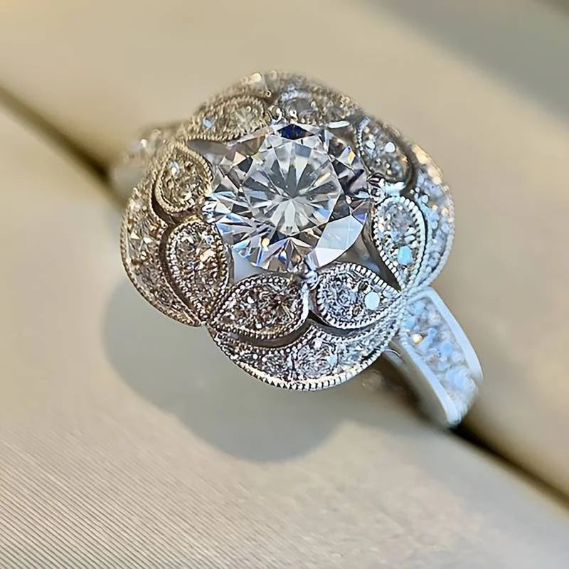 Shiny antique silver ring