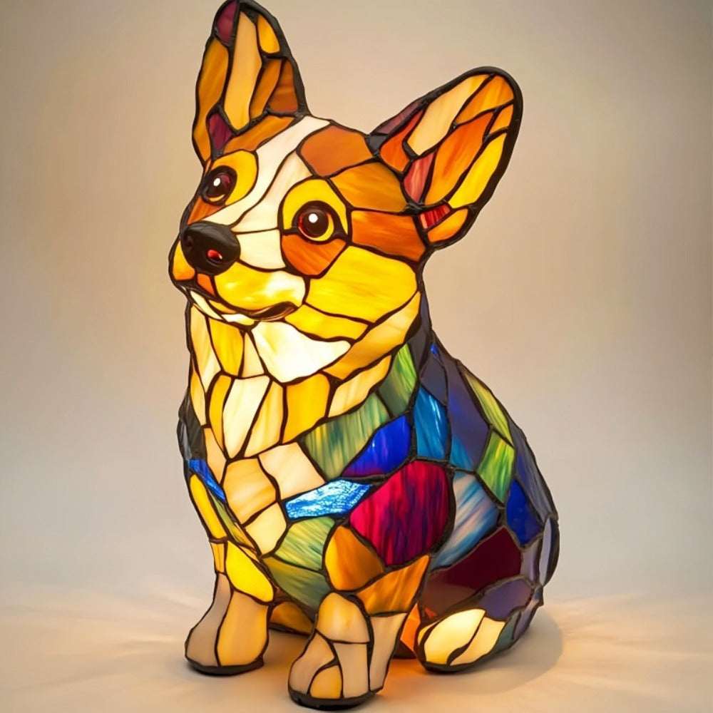 Corgi dog lamp