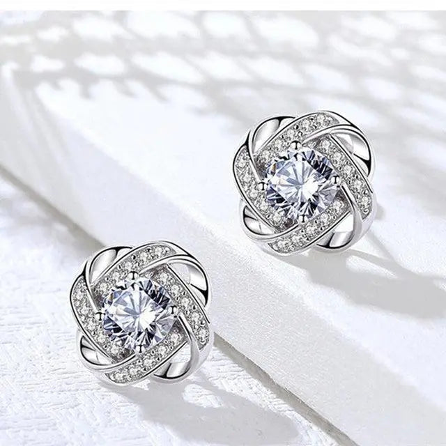 spiral flower earrings