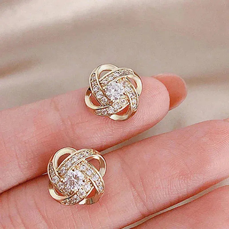 spiral flower earrings