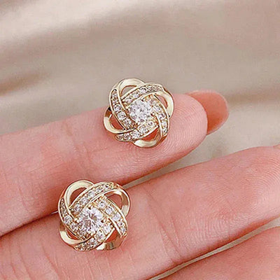 spiral flower earrings
