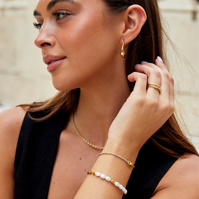 Nia Crystal Gold Bracelet