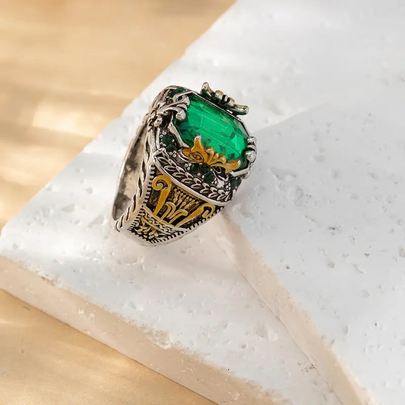 Clara Emerin Ring | Mixed Gold