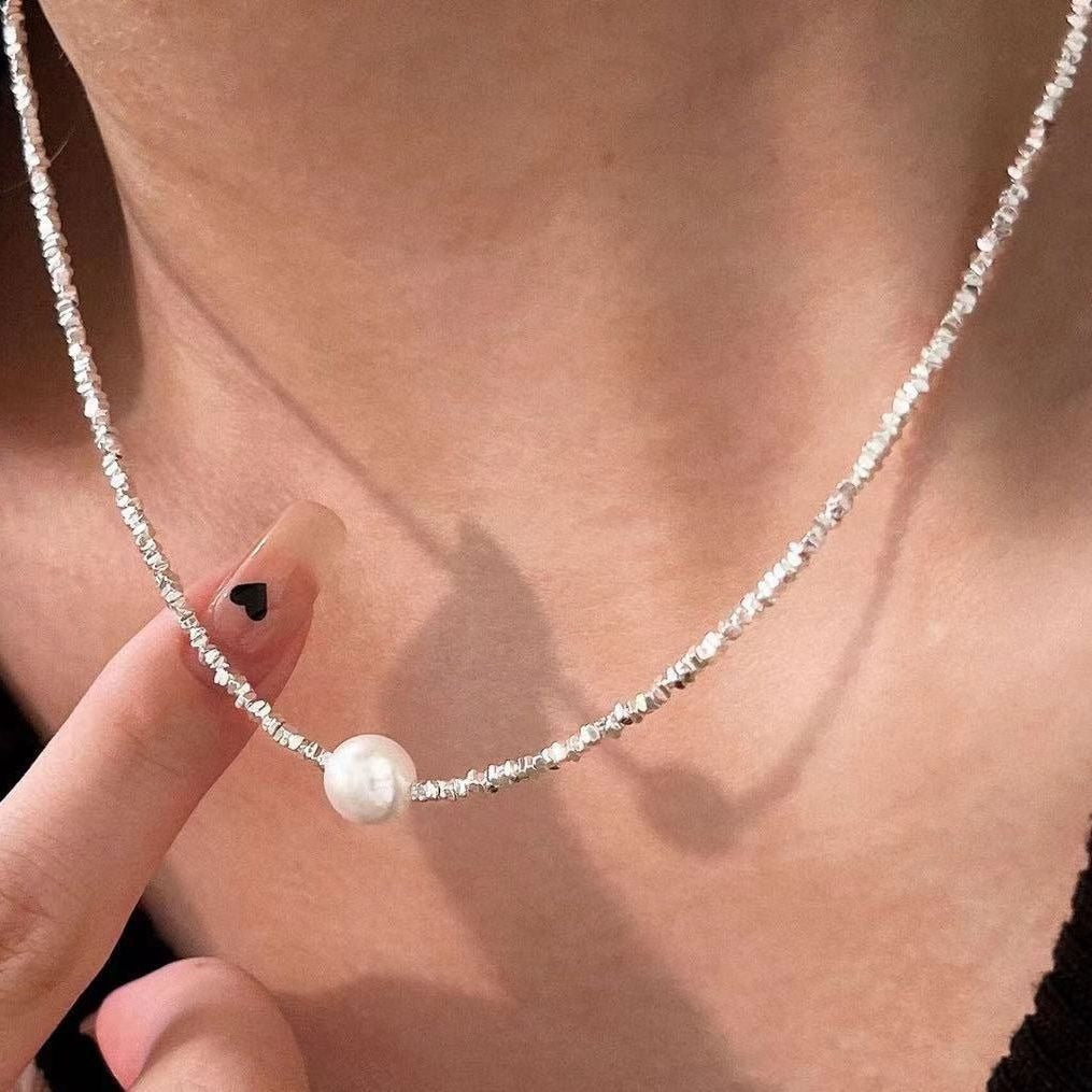 Marianne - Sparkling Pearl Necklace 